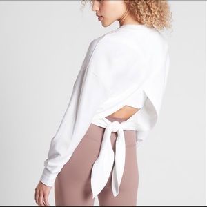Athleta yoga tie back sweatshirt